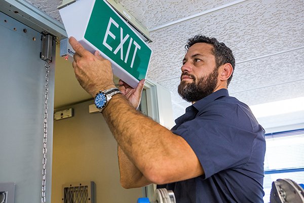 Emergency and exit light maintenance - support lighting